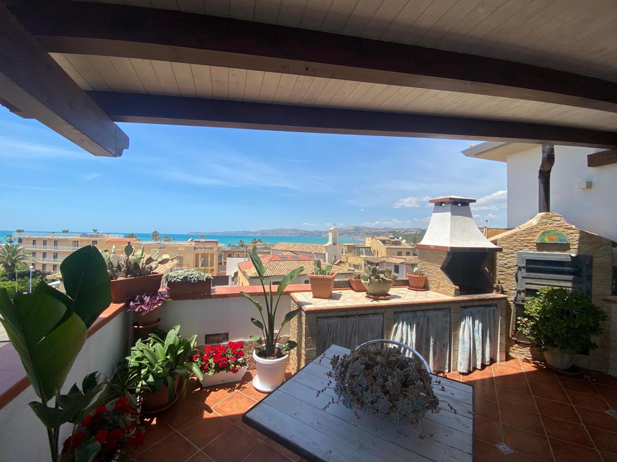 산리온 La Terrazza Di Pollon 빌라 외부 사진